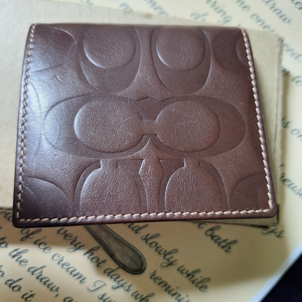 Coach Brown Leather Oragami Wallet - Picture 13 of 15